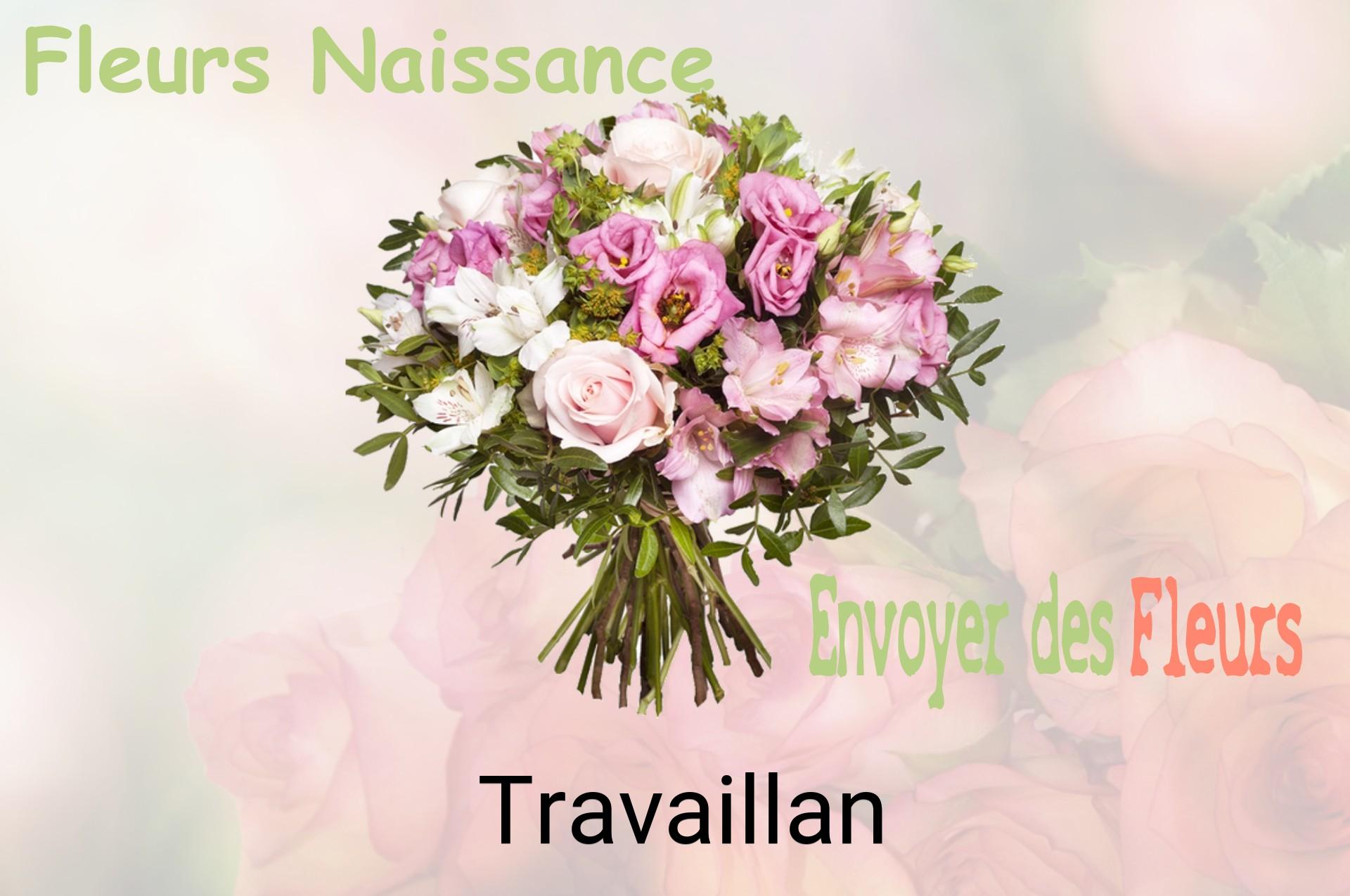 Bouquet de fleurs de naissance livré à Travaillan